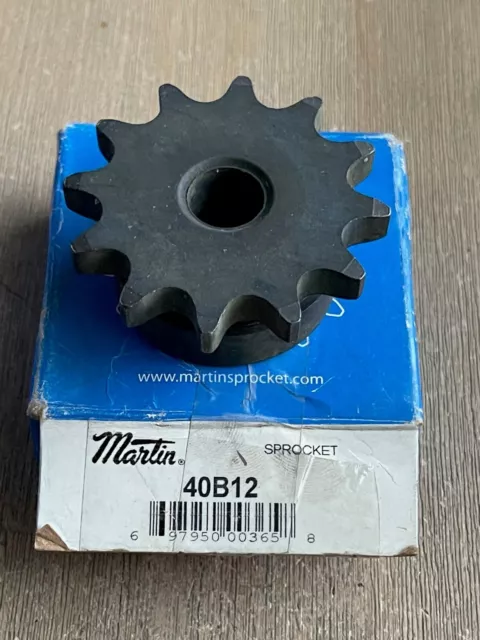 Martin 40B12 1/2" Bore Roller Chain Sprocket #40 Chain 12 Teeth New