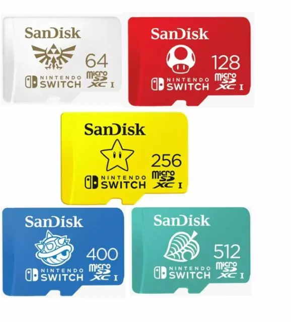 SANDISK NINTENDO SWITCH micro SD SDHC TF CARD 512GB 256GB 128GB 64GB 100MB/s LOT