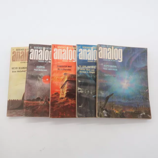 Vintage Analog Science Fiction Magazine Lot of 5 1967 Frank Herbert -  Lot #4