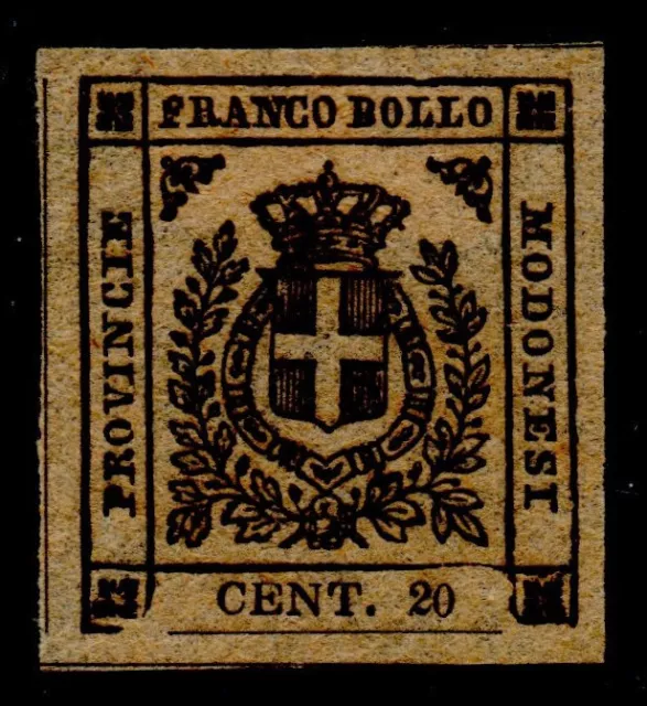 1859 Modena Governo Provvisorio - Cent. 20 Violetto - Grandi Margini - Nuovo Sg