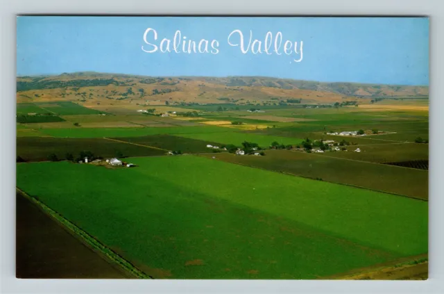 Salinas Valley CA-California, Aerial View, Vintage Postcard