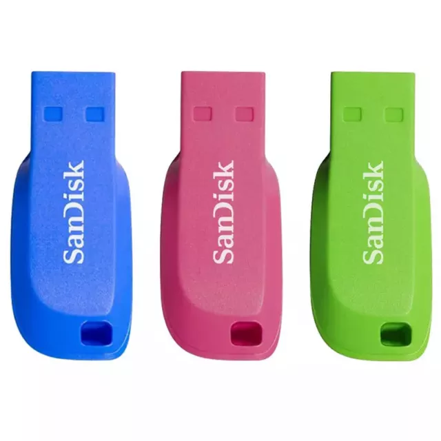 SanDisk 32GB Cruzer Blade USB 2.0 Flash Drive - Pack of 3