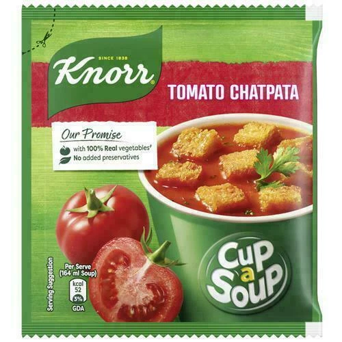 24 X Knorr Instantané Soupe Mélange - Tomate Chatpata - 1 Portion Paquet - Tasse