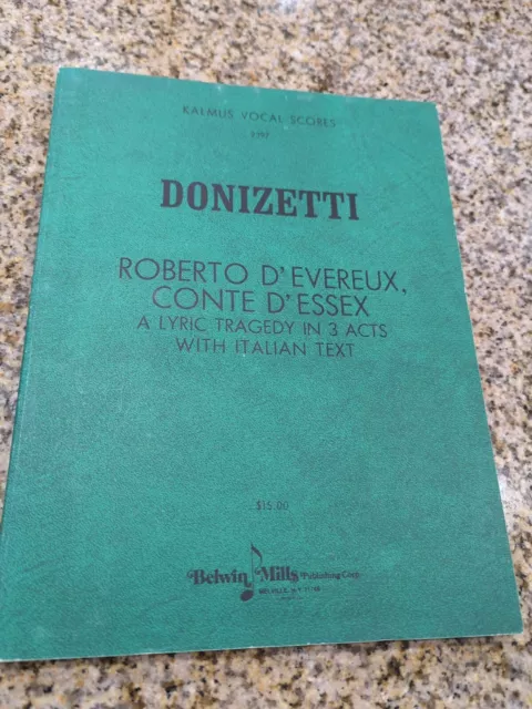 Donizetti Don Pasquale - Roberto D'Evereux Conte D' Essex Italian Text Kalmus