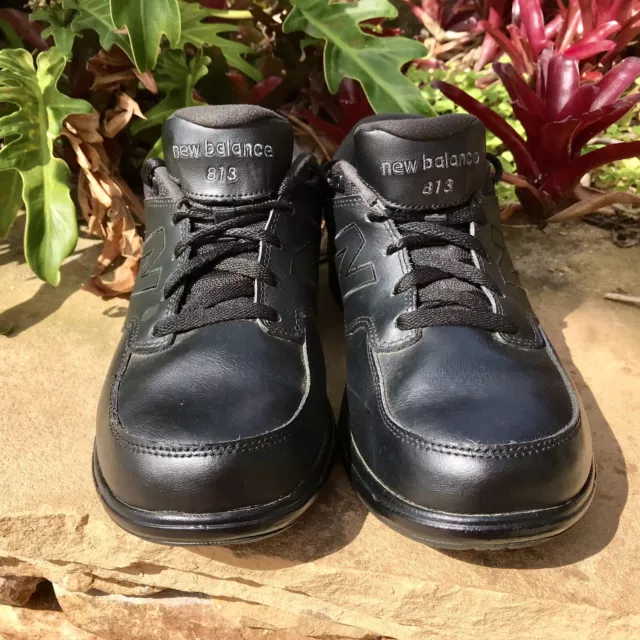 NEW BALANCE 813 Black Walking Shoes Men's Sz 8 Wide 4E RollerBar Tread ...