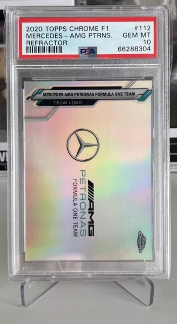 2020 Topps Chrome F1 Mercedes Team Logo Refractor PSA 10 Formula 1