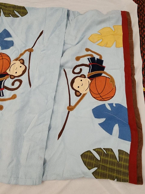 Lambs & Ivy Team Safari Jungle Wild Zoo animals Sports Team Window Valance blue