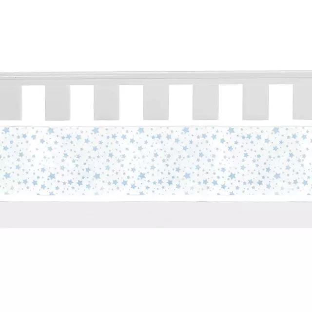 Breathable Baby Mesh Liner - 4 Sided (Twinkle Stars Blue) 3