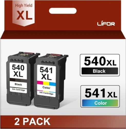 Remanufactured 540XL 541XL Ink Cartridges Black and Tri-color Multipac