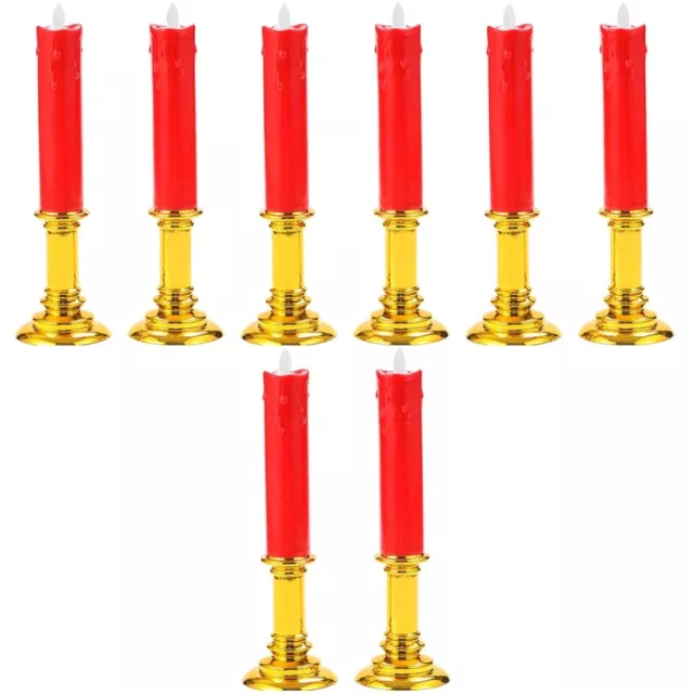 8 Pcs Rot Plastik Kerzenlicht Strohhüte Für Männer Dekoratives