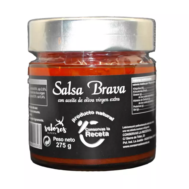 Conservas La Receta Salsa Brava salsa fatta a mano in bicchiere 275gr