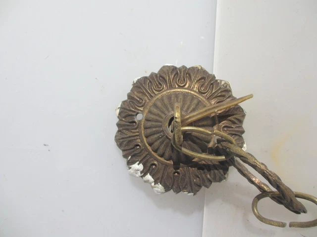 Vintage Gold Metal Ceiling Light Hook Chandelier Rose Old Rococo Antique STYLE 15