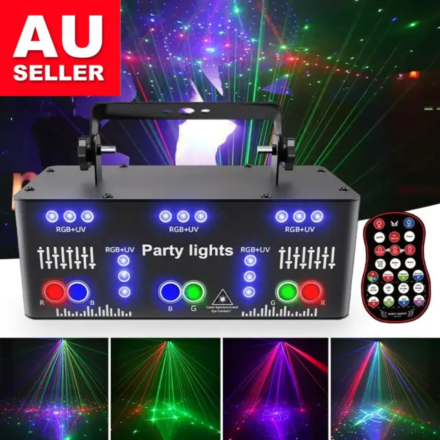 21 EYE LED Stage Laser Light DMX RGB Strobe Projector DJ Disco Party Lamp AU