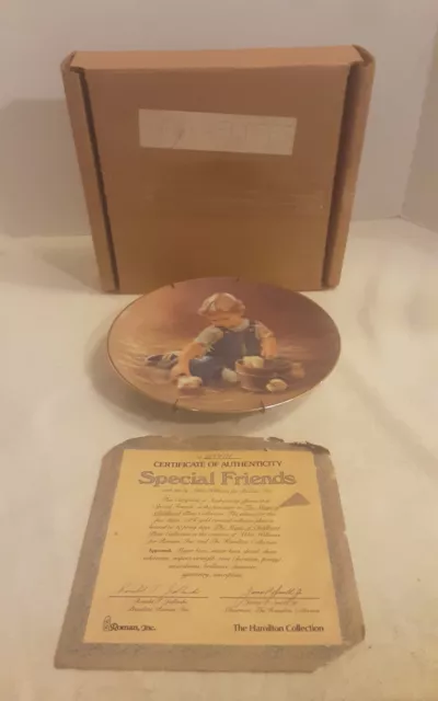 The Hamilton Collection  " Special Friends " Collectors Plate First Issue