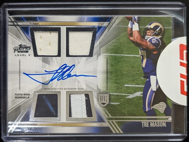 2014 Topps Prime #PV-TM Tre Mason AUTO Relic Level 5 Sealed Redemption