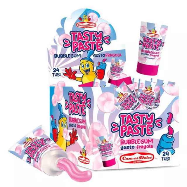 Gomme da Masticare Casa del Dolce Tubo Bubble Gum Dentifricio Expo 24 x 45 g