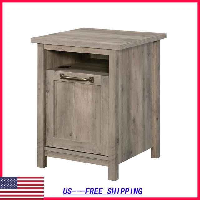 BETTER HOMES & Gardens Modern Farmhouse Side Table with USB, Rustic