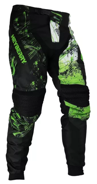 Heyberry Motocross Enduro Quad Hose schwarz grün Gr. M L XL XXL