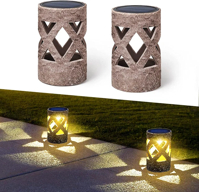 Solar Rock Outdoor Waterproof, Pathway Lights LED, Outdoor Solar Lights for Pati