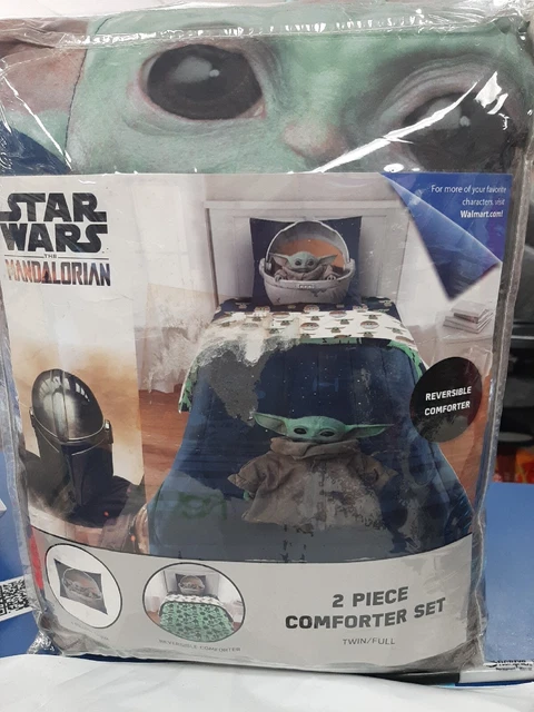 Star Wars Mandalorian DISNEY BABY YODA 2 piezas edredón doble reversible