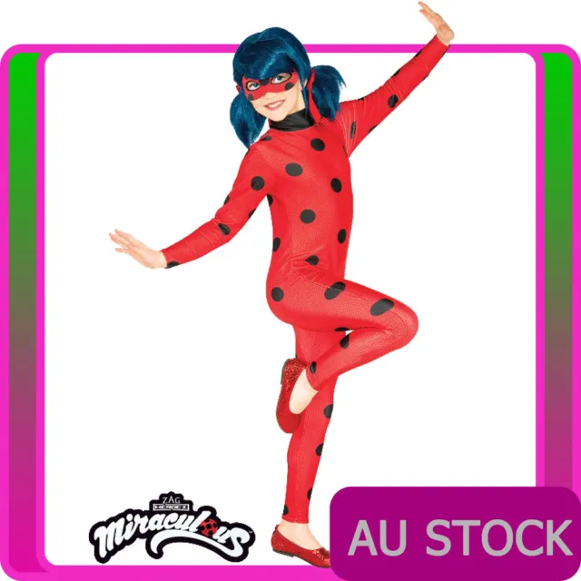 Rubies Girls Miraculous Ladybug Costume Child Kids Superhero Jumpsuit Book Week