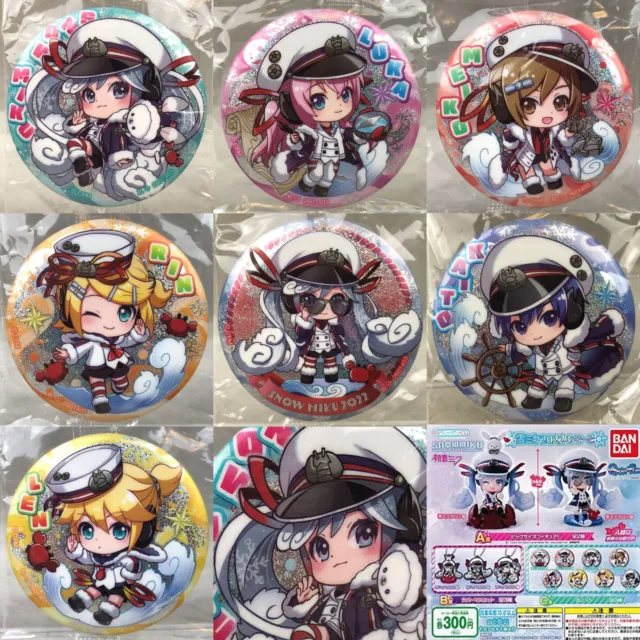 Bandai Vocaloid Hatsune Miku Gashapon Kuji Yuki Miku 2022 Assort Anime Can Badge