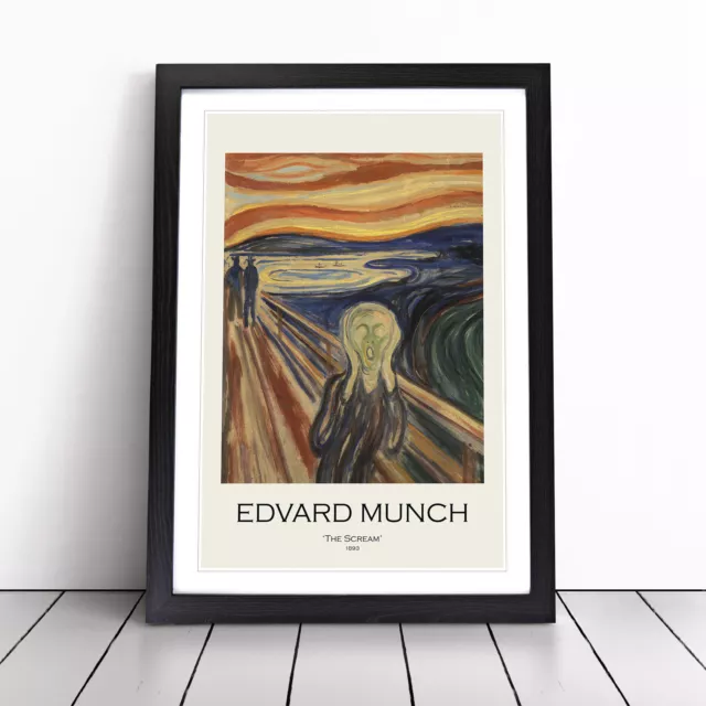 The Scream By Edvard Munch Wall Art Print Framed Canvas Picture Poster Decor