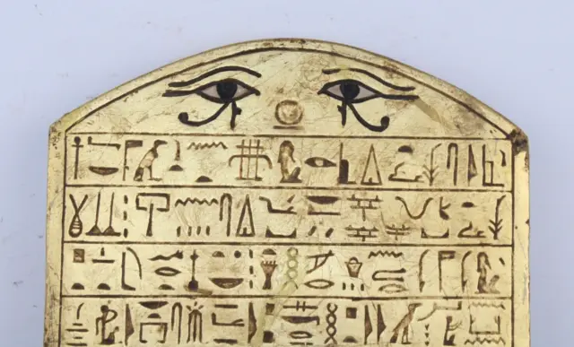 RARE ANCIENT EGYPTIAN ANTIQUE RAMSES II , Nefertiti with Horus Eye Stella Stela 2