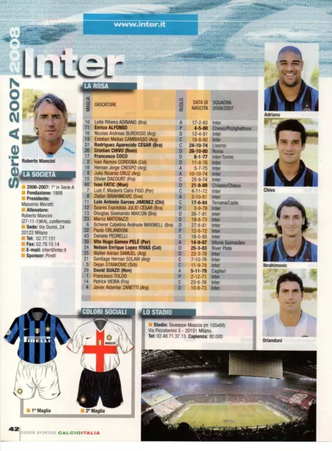 GUERIN SPORTIVO SERIE B 2007/08 - Foglio Calcio Italia - Pisa - Retro  Piacenza EUR 1,50 - PicClick FR