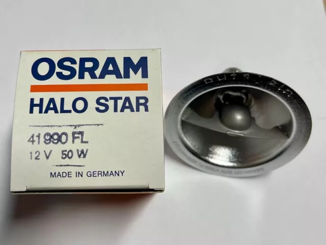 OSRAM  Halo Star Halogenlampe 41990FL  50Watt Flood 12 Volt/50W Sockel B15d NOS