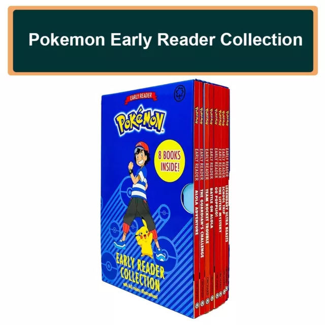 Official Pokemon Early Reader Collection 8 Books Box Set Team Rocket Trouble