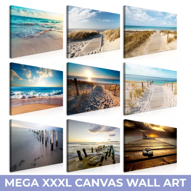 Mega XXXL Big Canvas Wall Art Print Image Picture Home Decor Beach c-B-0358-ak-e