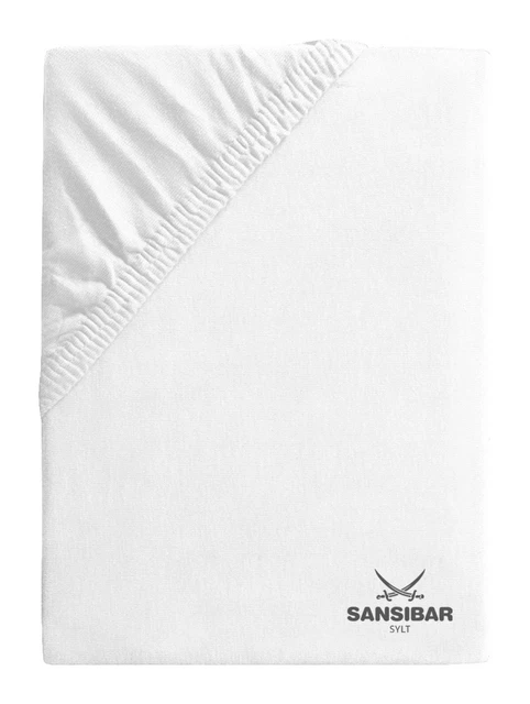 Spannbettlaken JERSEY SANSIBAR (BL 100x200 cm) BL 100x200 cm weiß Spannbetttuch