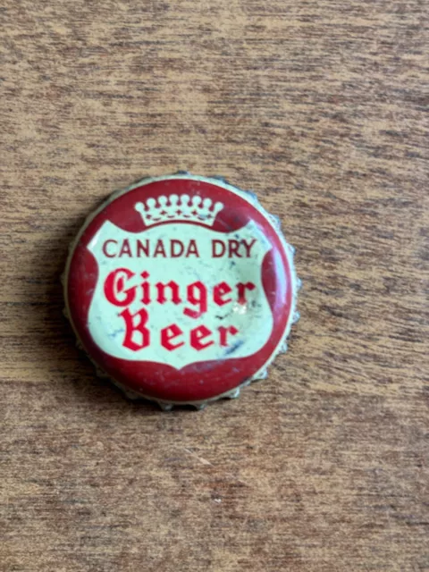 Canada Dry Ginger Beer  Vintage Soda Crown Bottle Cap- Used