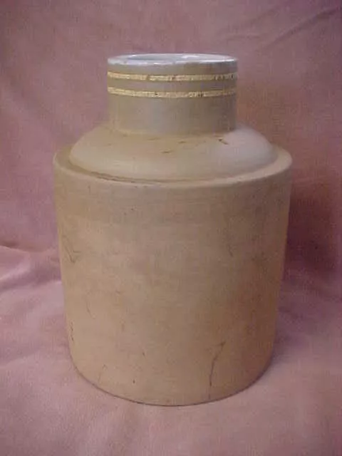Antique Primitive Stoneware Crock Water Jug Jar 1 Gallon 10" T Porcelain Lined