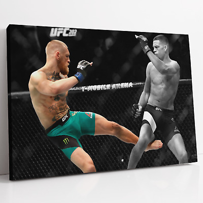 CONOR McGREGOR UFC 202 NATE DIAZ MMA - Poster foto arte da parete stampa tela incorniciata