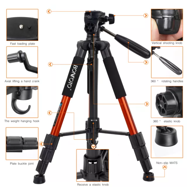 Professional Digital Tripod Monopod Ball Head For Camera Travel DV DSLR Compact 2