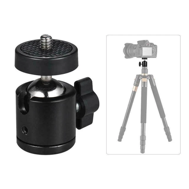 Treppiede mini testa a sfera girevole a 360° 1/4" staffa montaggio a vite per fotocamera E5U8 3