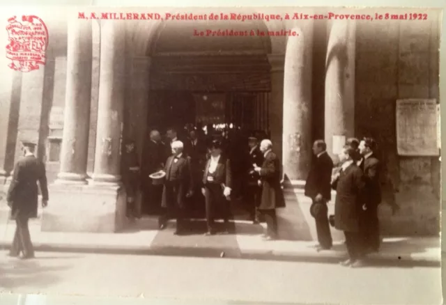 Carte Postale Aix En Provence  Président De La République  A.Millérand 1922