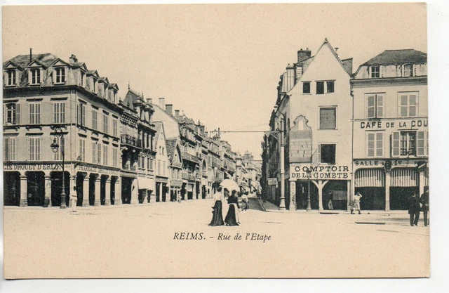 REIMS - Marne - CPA 51 - Les rues - rue de l' Etape - Taverne Flamande