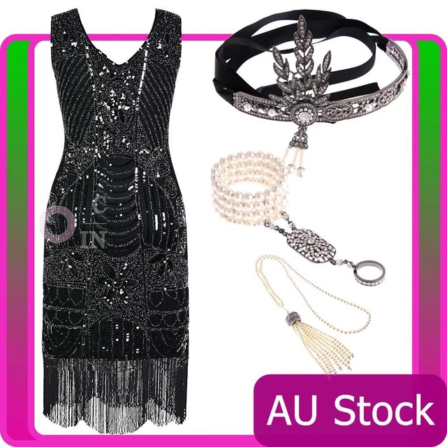 ILOVEFANCYDRESS ILFD4576S Ladies Deluxe 1920S flapper abito con copricapo (Small