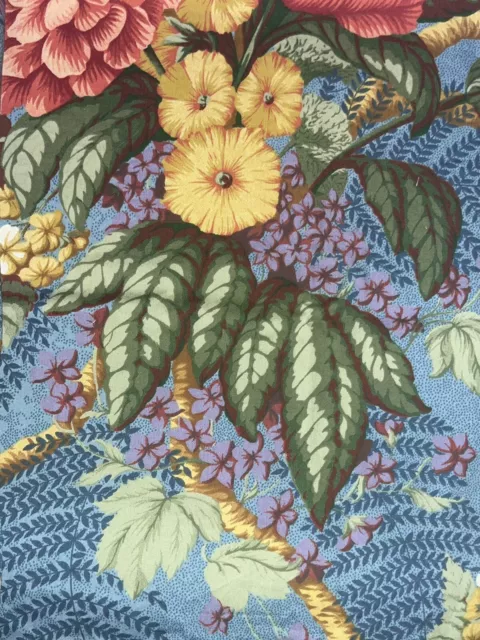 LOT OF 4 Pieces Floral Fabric. Interior Decorator Remnant-peach, Mauve ...