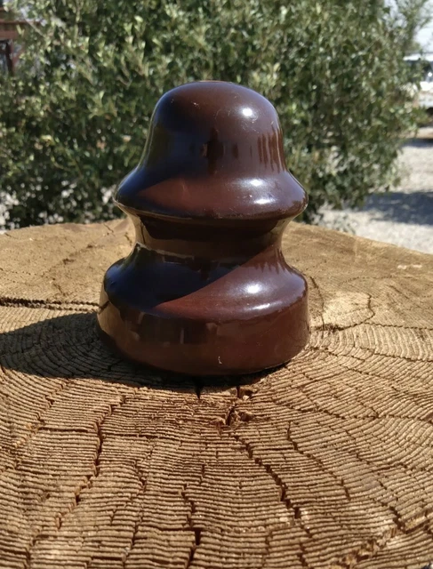 Vintage Westinghouse Brown Ceramic Insulator
