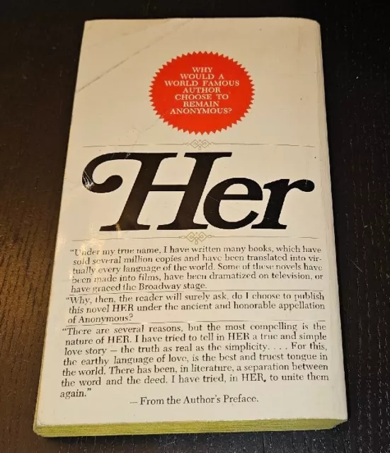 Her: A Novel of an Encounter Between a Man and a Woman by Anonymous