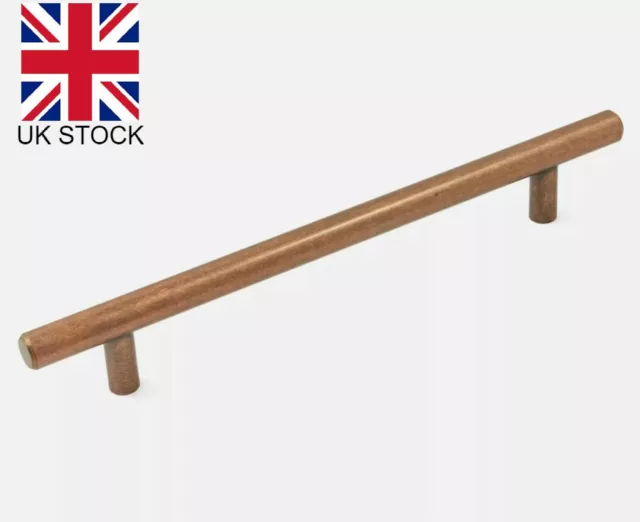 10 x Long Copper Door / Drawer T Bar Cabinet Handle | Kitchen Cupboard Wardrobe