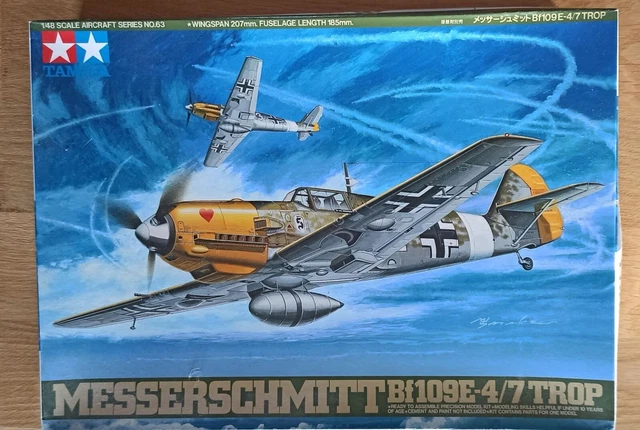 TAMIYA 63 MESSERSCHMITT Bf 109 E-4 / 7 TROP + Aftermarket 1/48