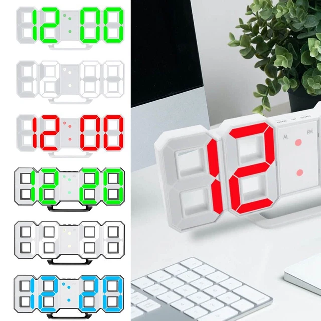Sveglia 3D Sveglia Elettronica Digitale Orologio Luce LED Tempo Display