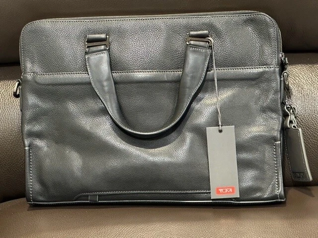 Tumi Harrison Seneca Slim Briefcase Leather Case- Brand New