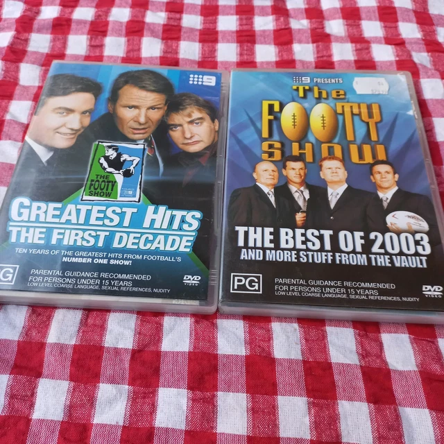 😇 The Footy Show Greatest Hits First Decade & best of 2003s DVDs bulk TV AFL