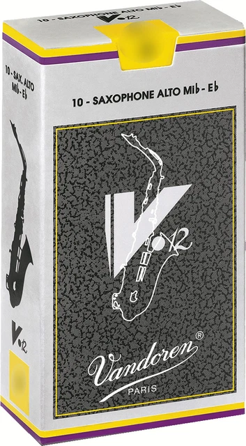 Anche de saxophone Alto Mib/Eb Vandoren V12 Jazz - boite de 10 anches.